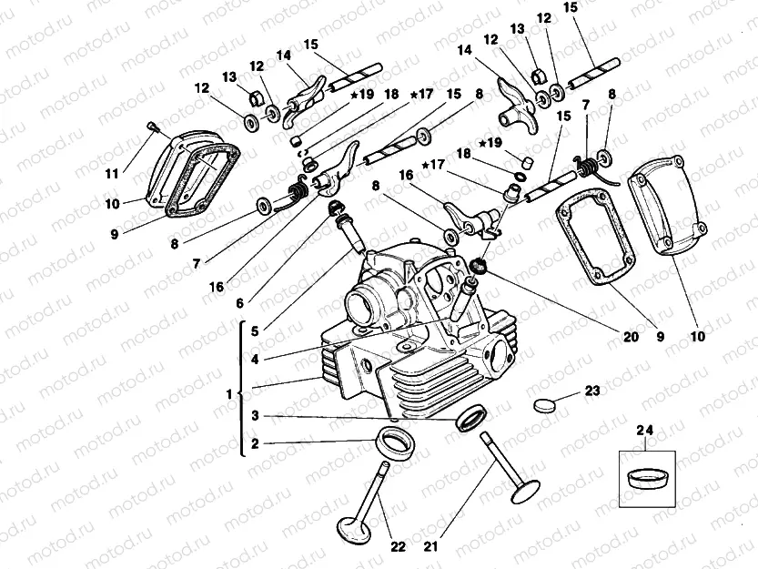 VERTICAL CYLINDER HEAD » VALVE DRIVE