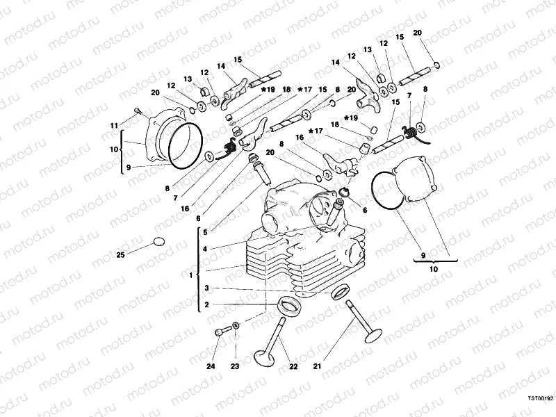 VERTICAL CYLINDER HEAD » VALVE DRIVE