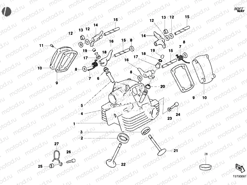 VERTICAL CYLINDER HEAD » VALVE DRIVE