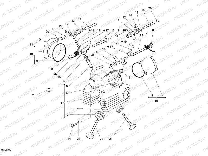 VERTICAL CYLINDER HEAD » VALVE DRIVE