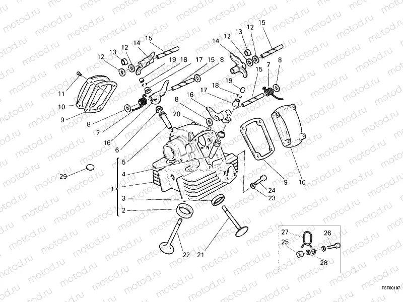 VERTICAL CYLINDER HEAD » VALVE DRIVE