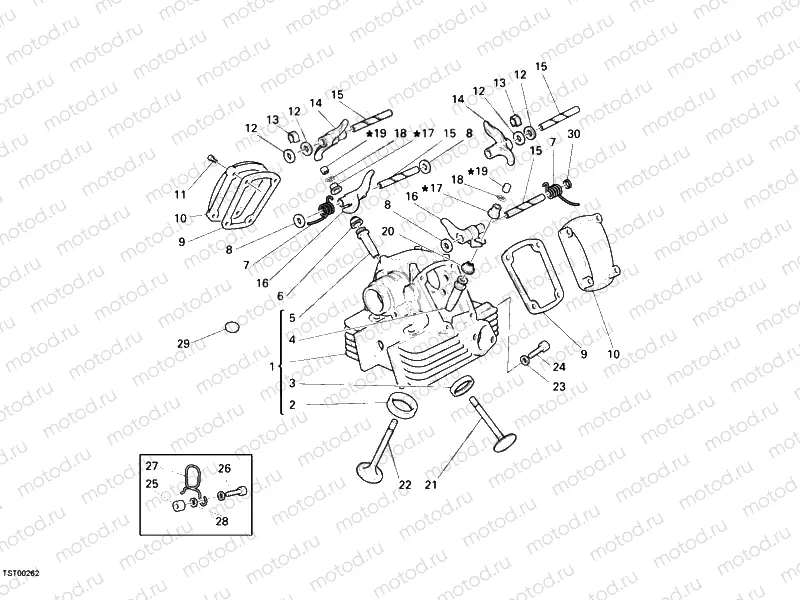 VERTICAL CYLINDER HEAD » VALVE DRIVE