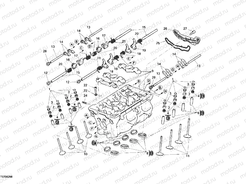 VERTICAL CYLINDER HEAD » VALVE DRIVE