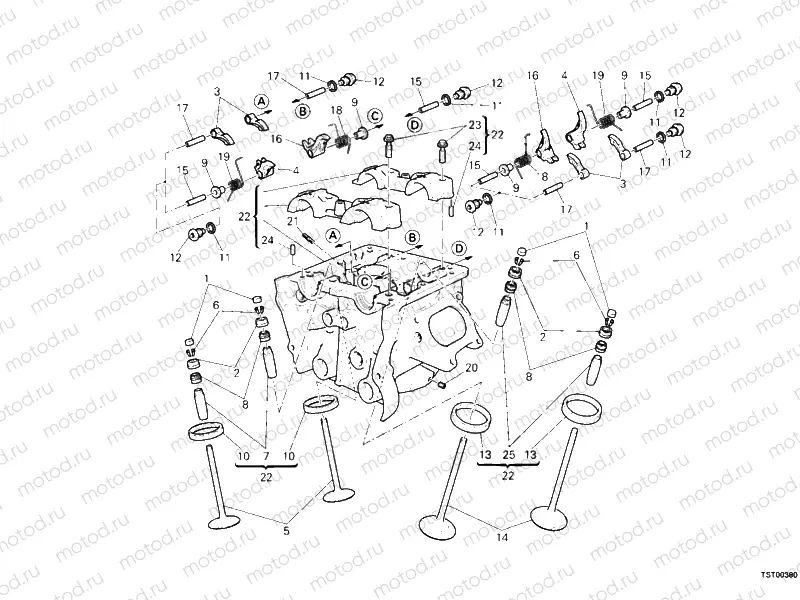 VERTICAL CYLINDER HEAD » VALVE DRIVE