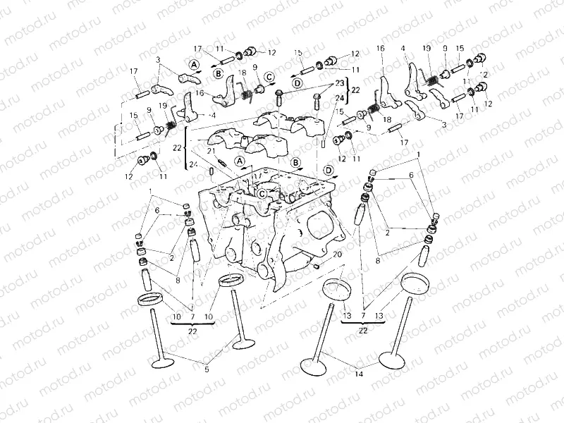 VERTICAL CYLINDER HEAD » VALVE DRIVE