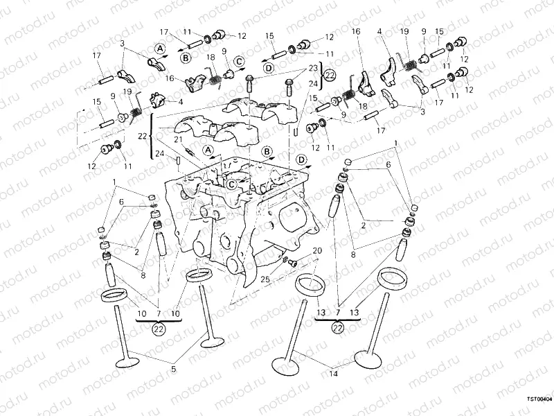 VERTICAL CYLINDER HEAD » VALVE DRIVE