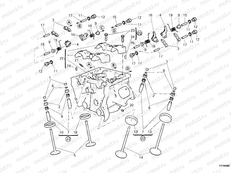 VERTICAL CYLINDER HEAD » VALVE DRIVE