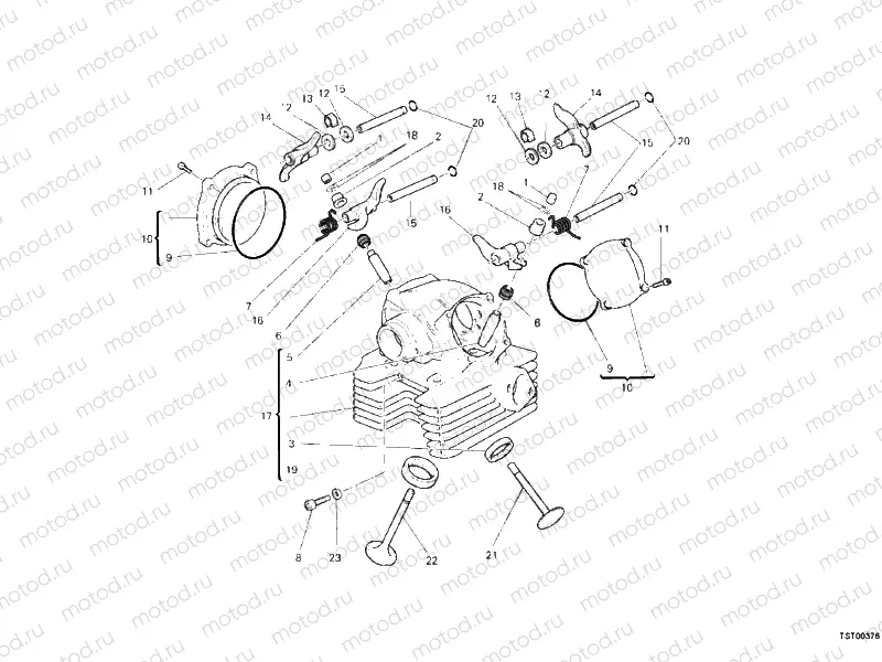 VERTICAL CYLINDER HEAD » VALVE DRIVE