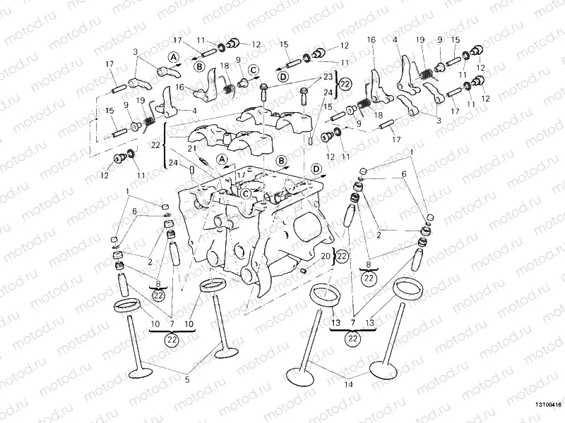 VERTICAL CYLINDER HEAD » VALVE DRIVE
