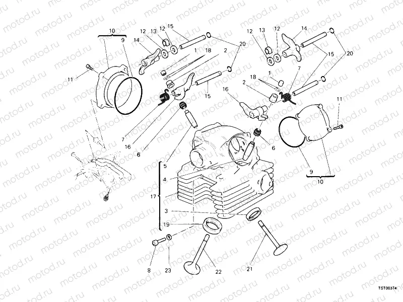 VERTICAL CYLINDER HEAD » VALVE DRIVE