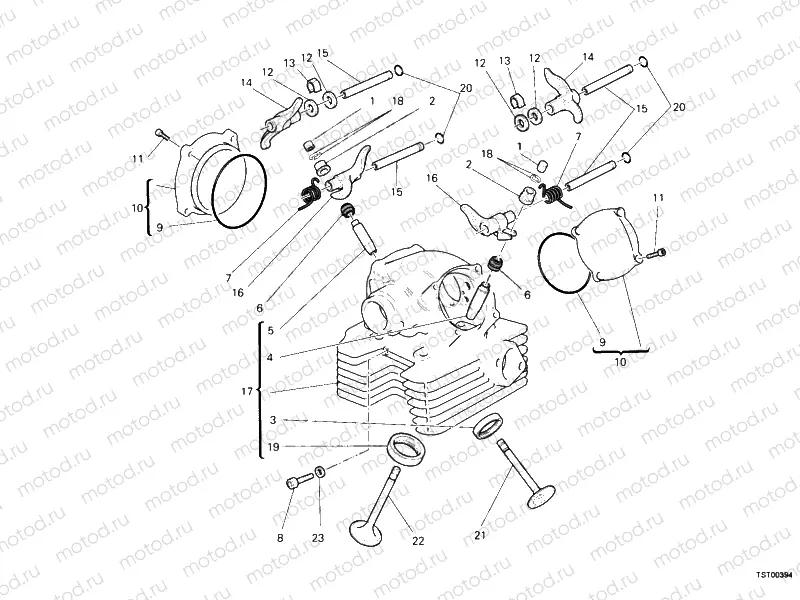 VERTICAL CYLINDER HEAD » VALVE DRIVE