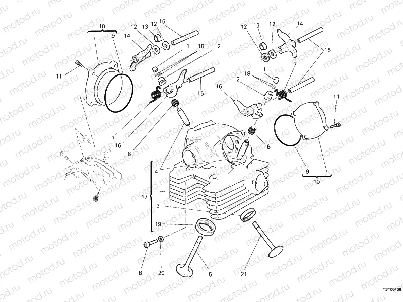 VERTICAL CYLINDER HEAD » VALVE DRIVE