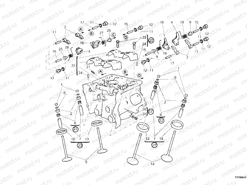 VERTICAL CYLINDER HEAD » VALVE DRIVE