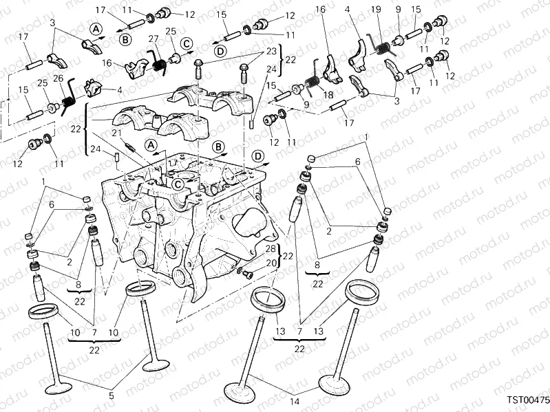 VERTICAL CYLINDER HEAD » VALVE DRIVE