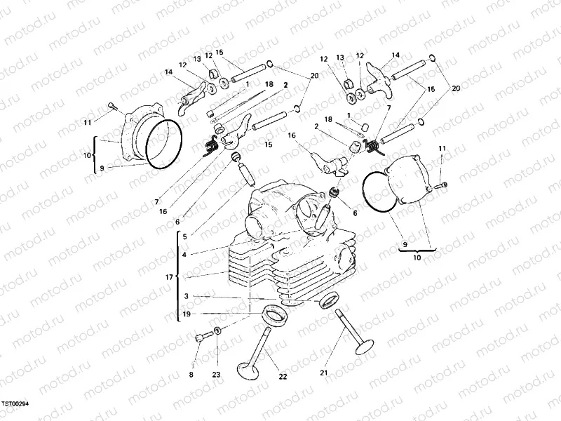VERTICAL CYLINDER HEAD » VALVE DRIVE