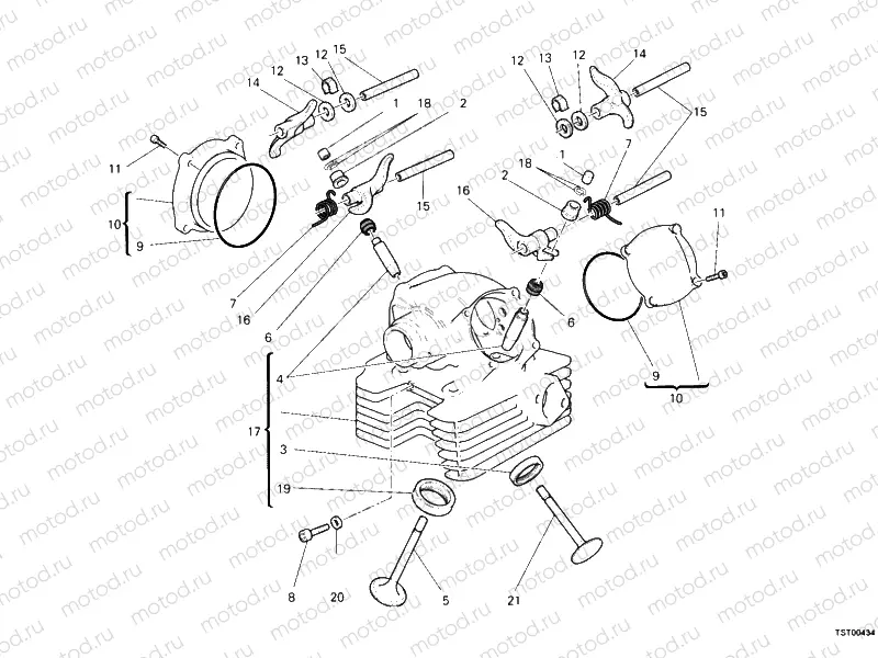 VERTICAL CYLINDER HEAD » VALVE DRIVE