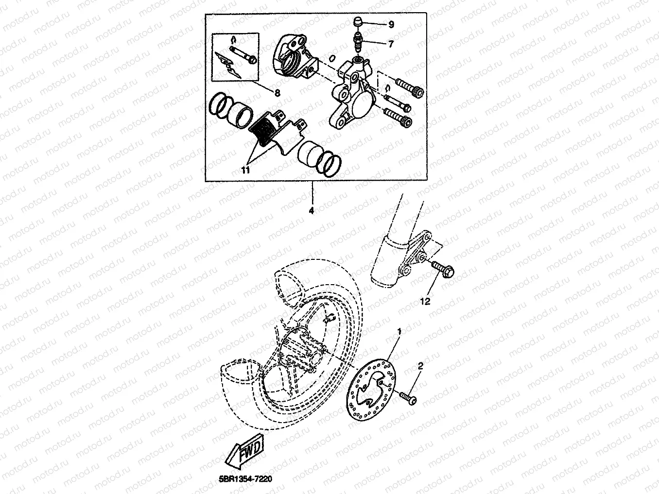 VORDERRAD BREMSSATTEL