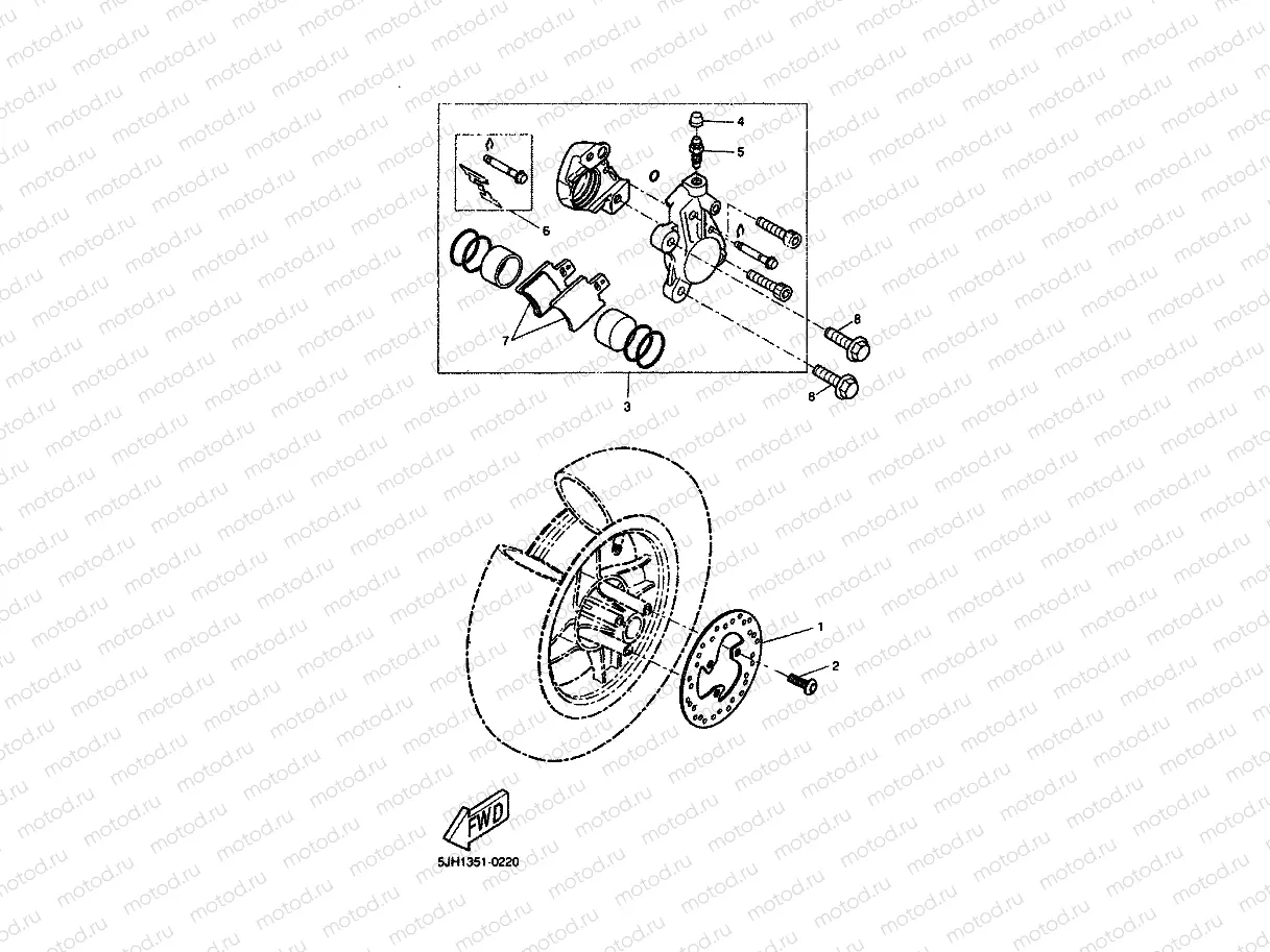 VORDERRAD BREMSSATTEL