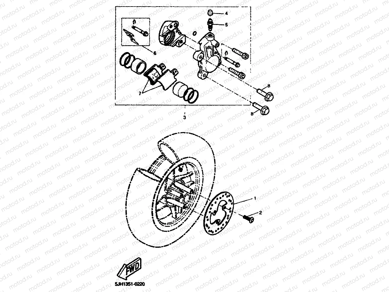 VORDERRAD BREMSSATTEL