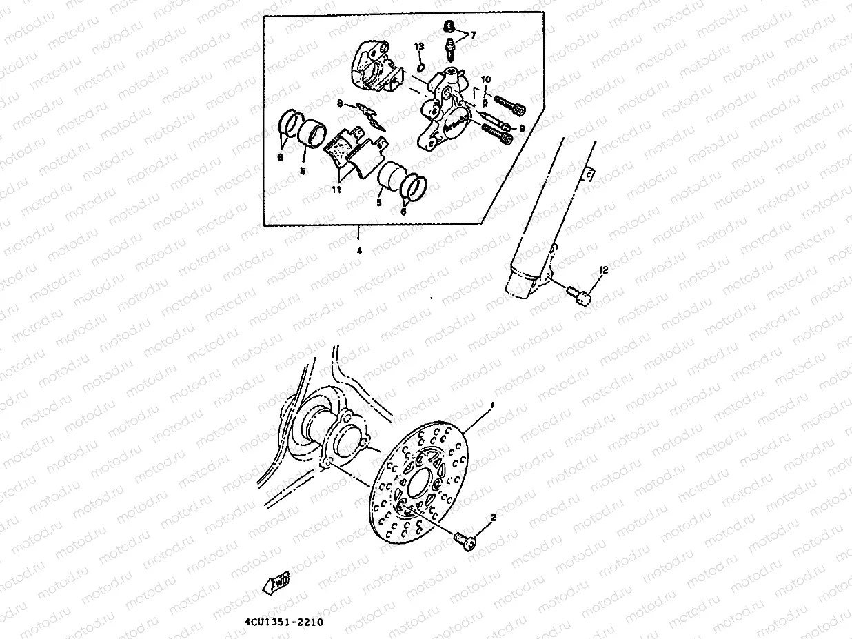 VORDERRAD BREMSSATTEL