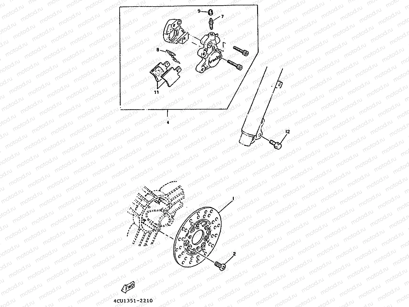 VORDERRAD BREMSSATTEL