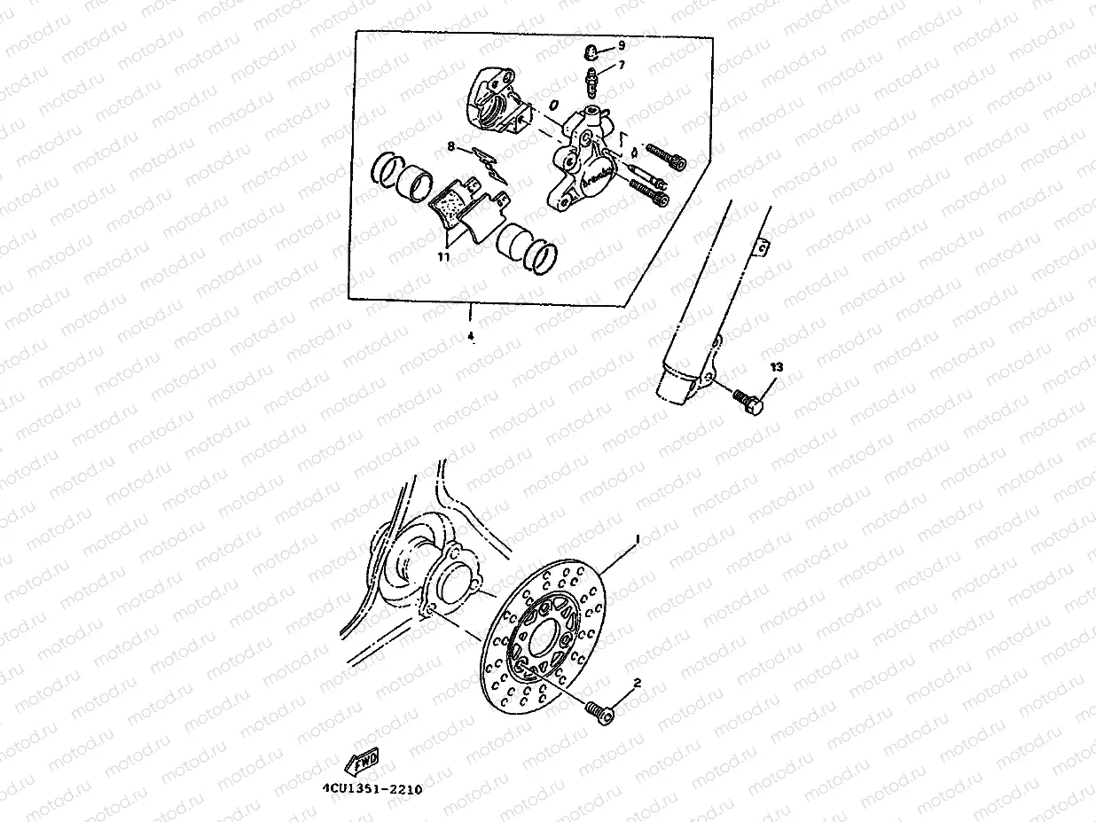 VORDERRAD BREMSSATTEL