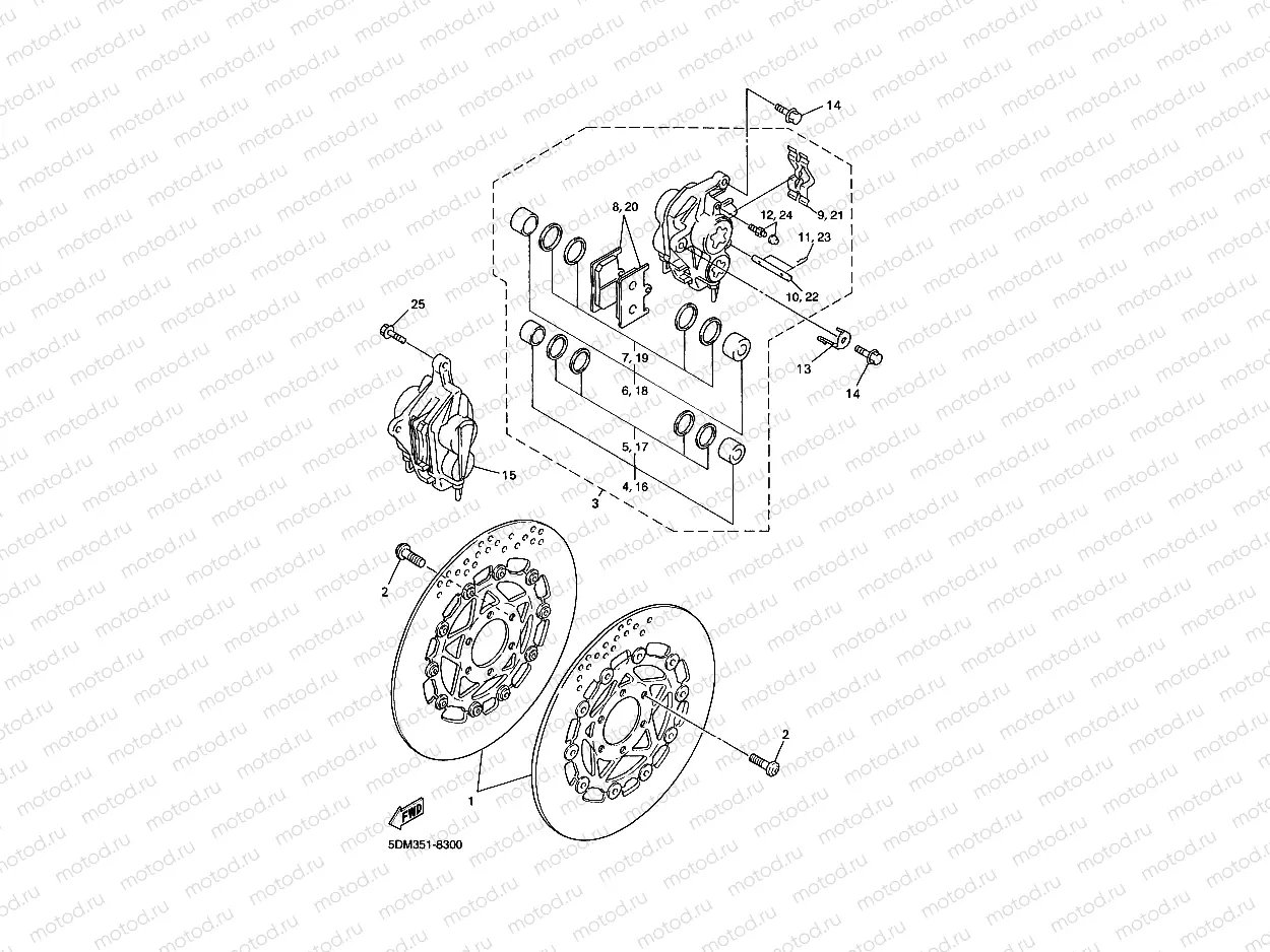 VORDERRAD BREMSSATTEL