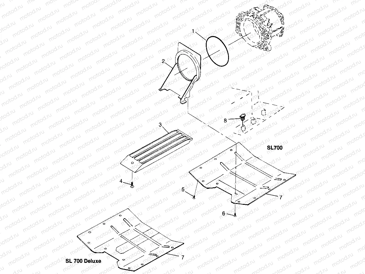 WATER INLET SL 700 B974071 | WATER INLET SL 700 B974071, Intl. SL 700 I974071, SL 700 Deluxe B974072 and (4940874087B012)