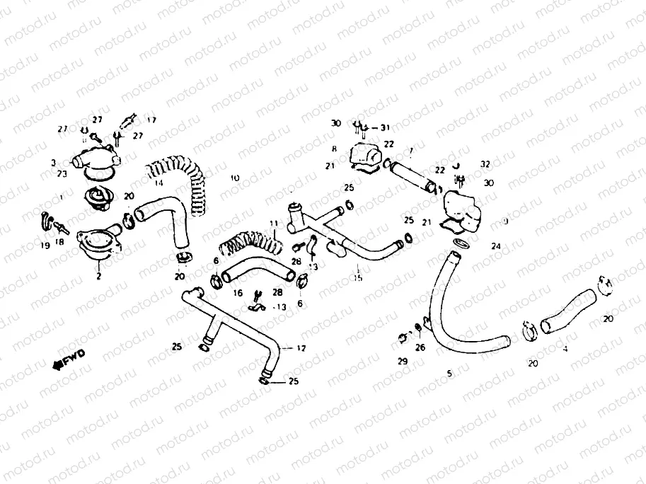 Water pipe/Thermostat
