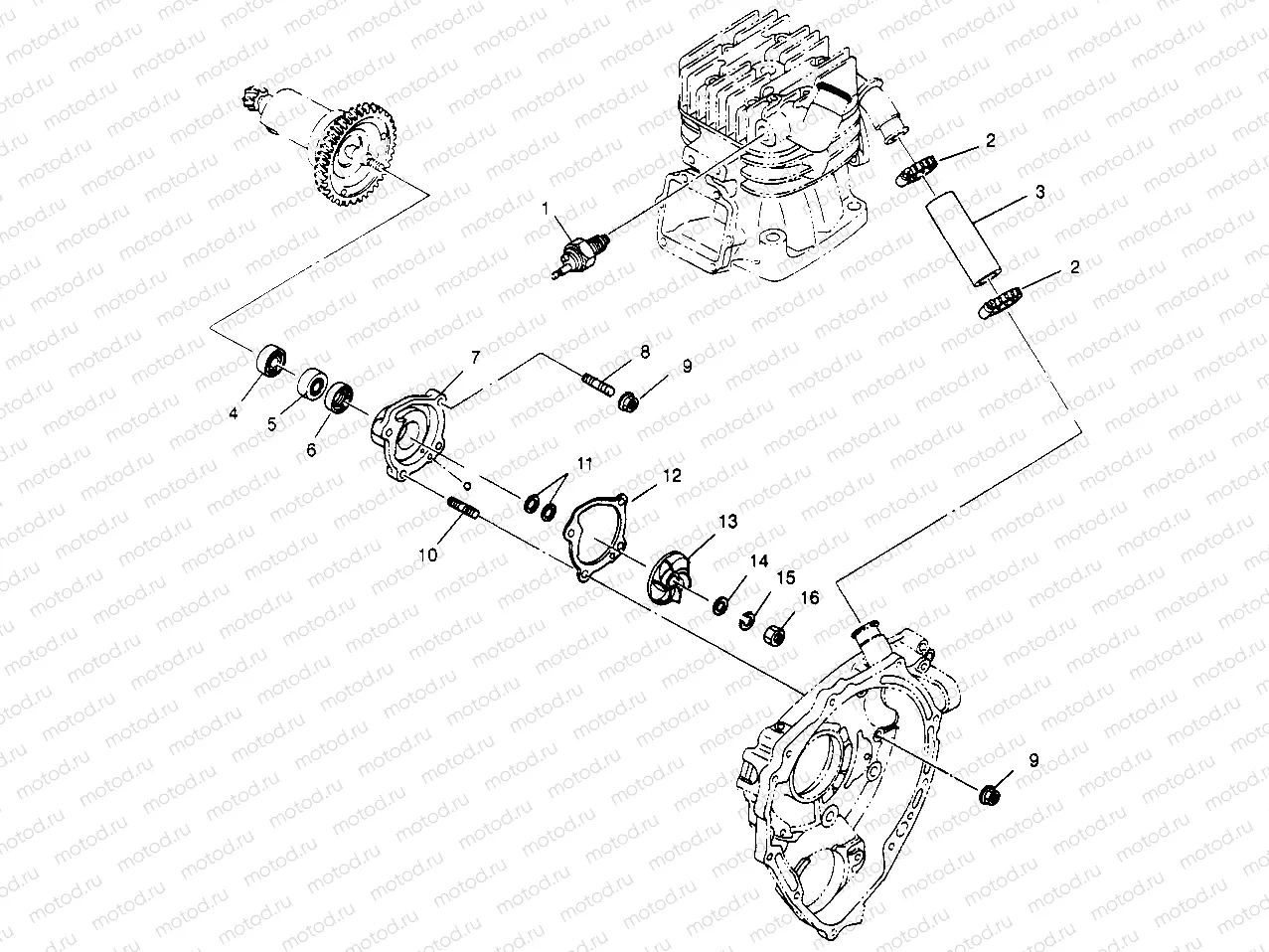 WATER PUMP (400 ONLY) XPRESS 400 W969540 (4935923592D014) | WATER PUMP (400 ONLY) XPRESS 400 W969540 (4935923592D014)