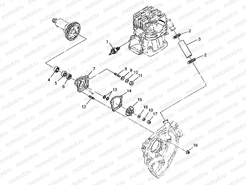 WATER PUMP 6x6 400L | WATER PUMP 6x6 400L, SWEDISH S948740 and  NORWEGIAN N948740 (4926812681050A)