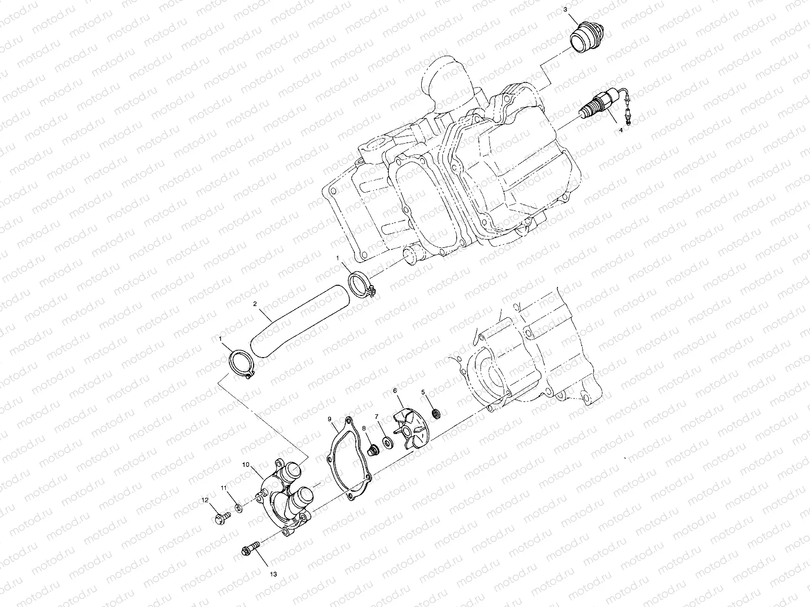 WATER PUMP - A01CH42AA (4964436443D005) | WATER PUMP - A01CH42AA (4964436443D005)