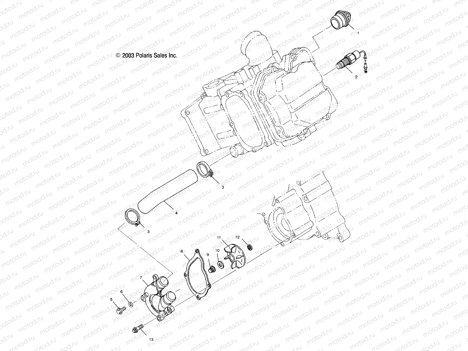 WATER PUMP - A04RB42AA/A04RD50AA/AB/AC/A04RF50AA (4987918791E01) | WATER PUMP - A04RB42AA/A04RD50AA/AB/AC/A04RF50AA (4987918791E01)