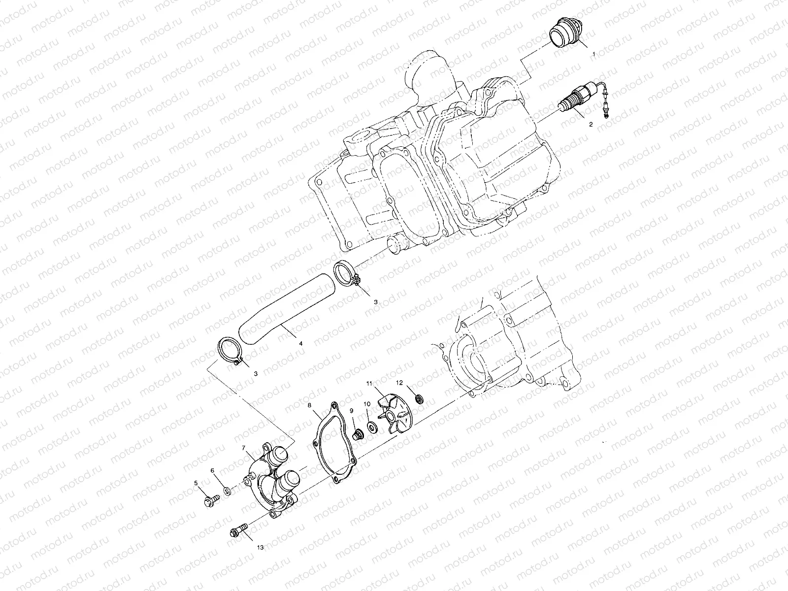 WATER PUMP - A11RB42AA/A11RD50AA/AB/A11RF50AA (4981798179E05) | WATER PUMP - A11RB42AA/A11RD50AA/AB/A11RF50AA (4981798179E05)