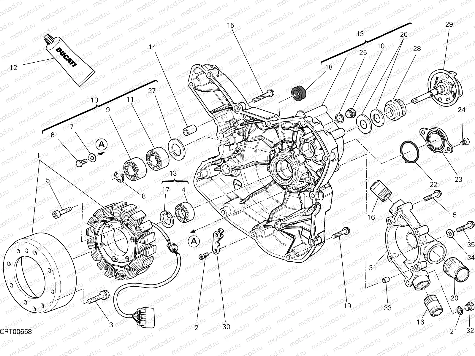 WATER PUMP-ALTR-SIDE CRNKCSE COVER [MOD:DVLC]