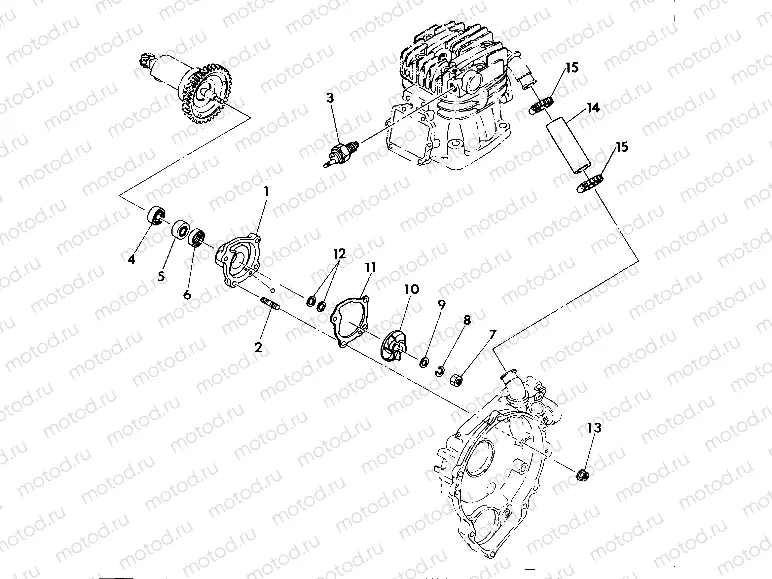 WATER PUMP ASSEMBLY 350 2X4 / W927539 (4922882288034A) | WATER PUMP ASSEMBLY 350 2X4 / W927539 (4922882288034A)