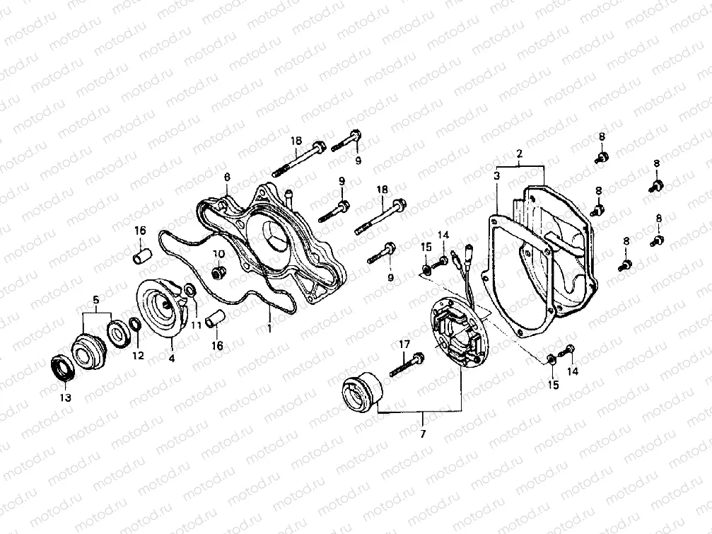 WATER PUMP + C.D.I. PULSER