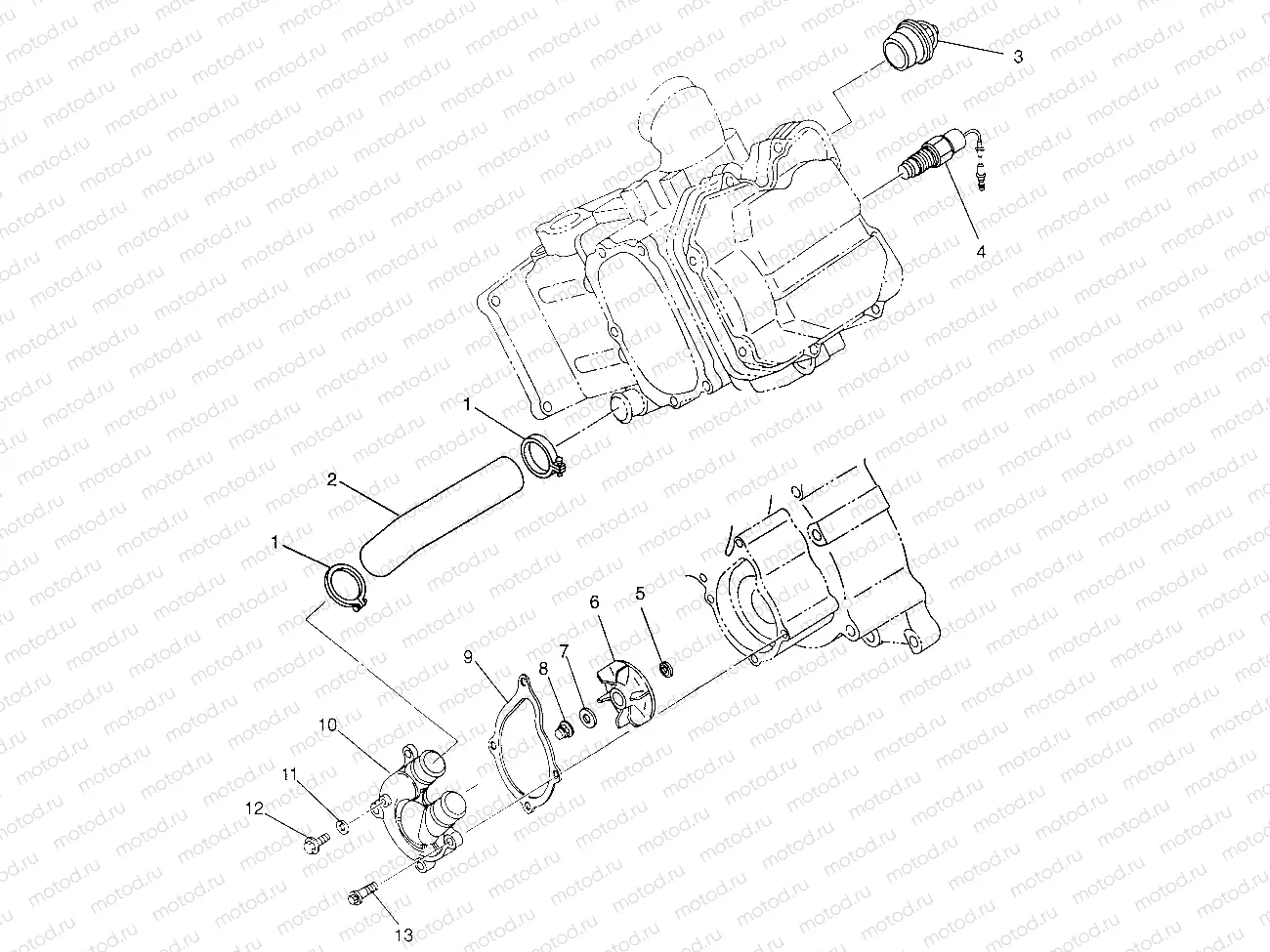 WATER PUMP Magnum 4x4 W968144 and  Swedish Magnum 4x4 S968144 (4936053605D005) | WATER PUMP Magnum 4x4 W968144 and  Swedish Magnum 4x4 S968144 (4936053605D005)