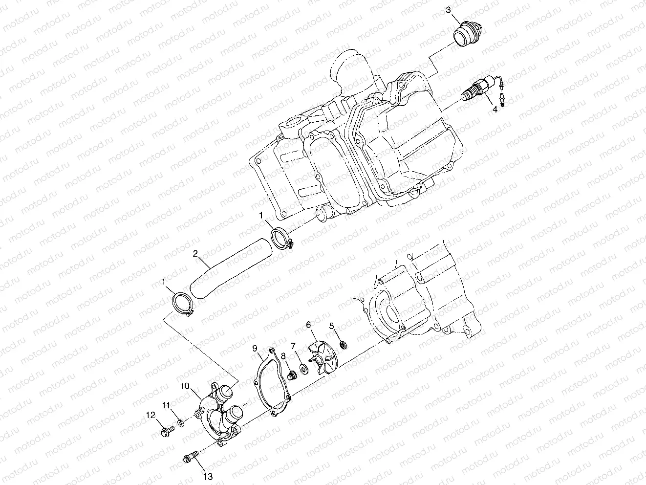 WATER PUMP Magnum 4X4 W97AC42A | WATER PUMP Magnum 4X4 W97AC42A, Swedish Magnum 4X4 S97AC42E and Norwegian M (4940834083D002)