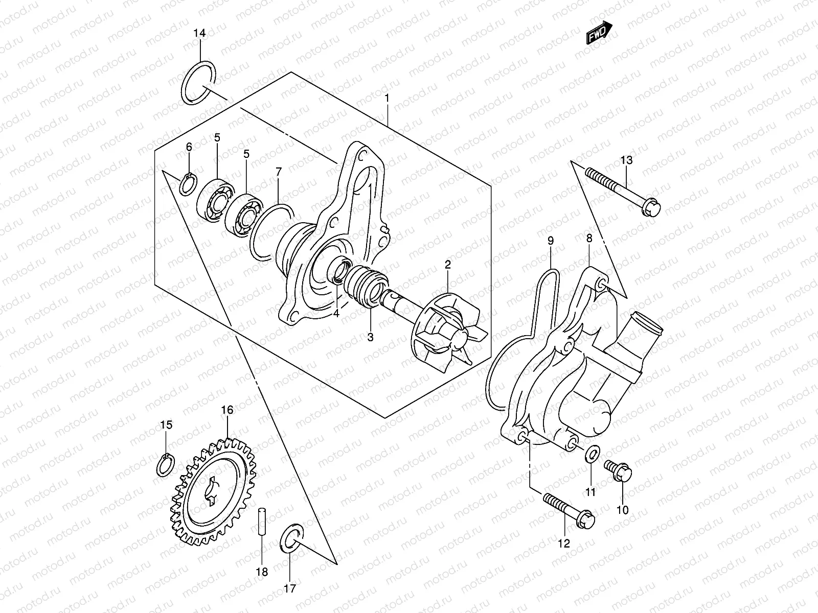 WATER PUMP (MODEL K3/K4)