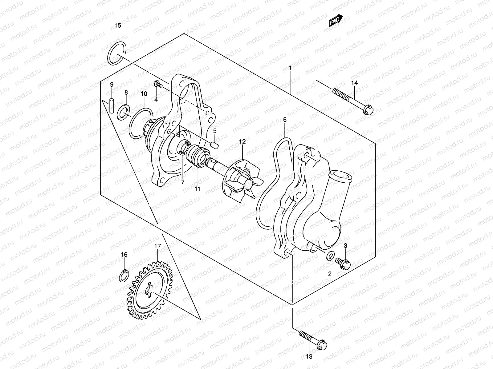 WATER PUMP (MODEL K5/K6/K7)