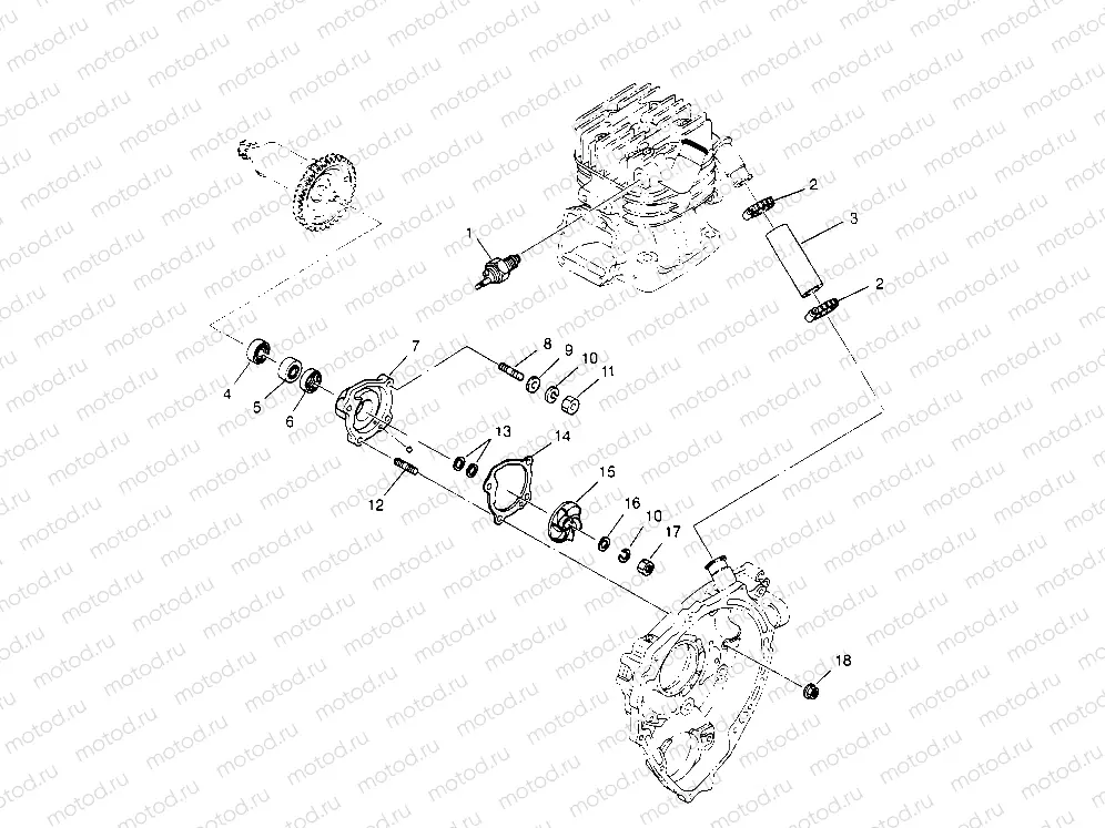 WATER PUMP Scrambler W957840 (4927252725D001) | WATER PUMP Scrambler W957840 (4927252725D001)