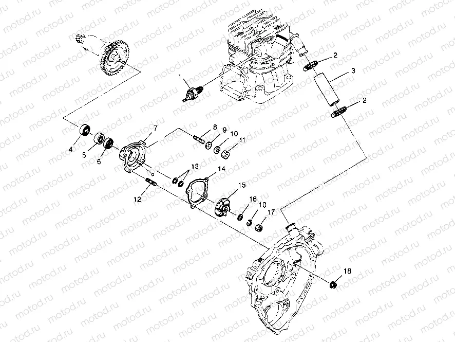 WATER PUMP Sport 400L W948540 (4927232723C010) | WATER PUMP Sport 400L W948540 (4927232723C010)