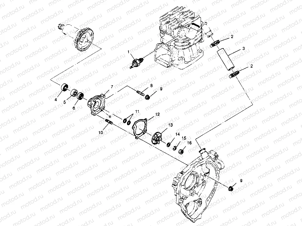 WATER PUMP Sport 400L W958540 (4930133013C011) | WATER PUMP Sport 400L W958540 (4930133013C011)