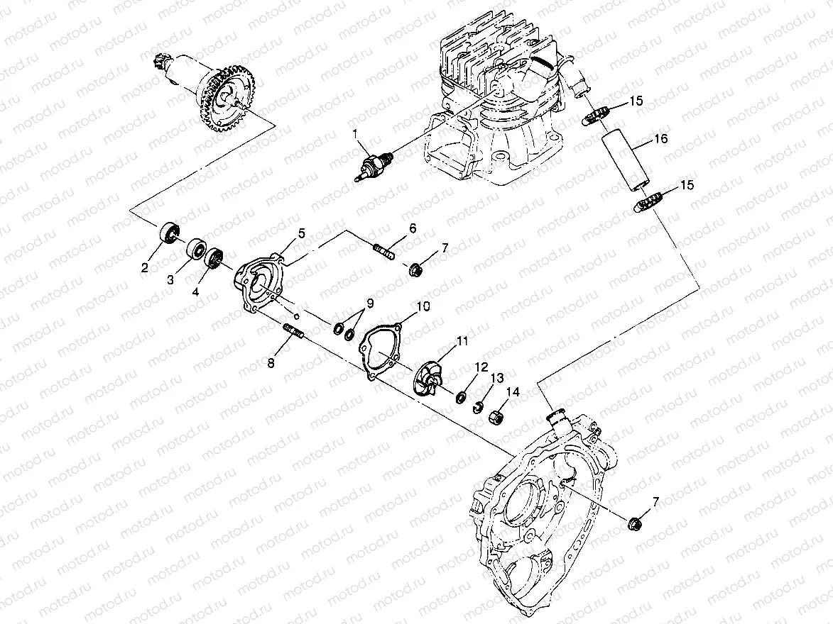 WATER PUMP (SPORT) Sport 400L W97BA38C (4940124012D012) | WATER PUMP (SPORT) Sport 400L W97BA38C (4940124012D012)