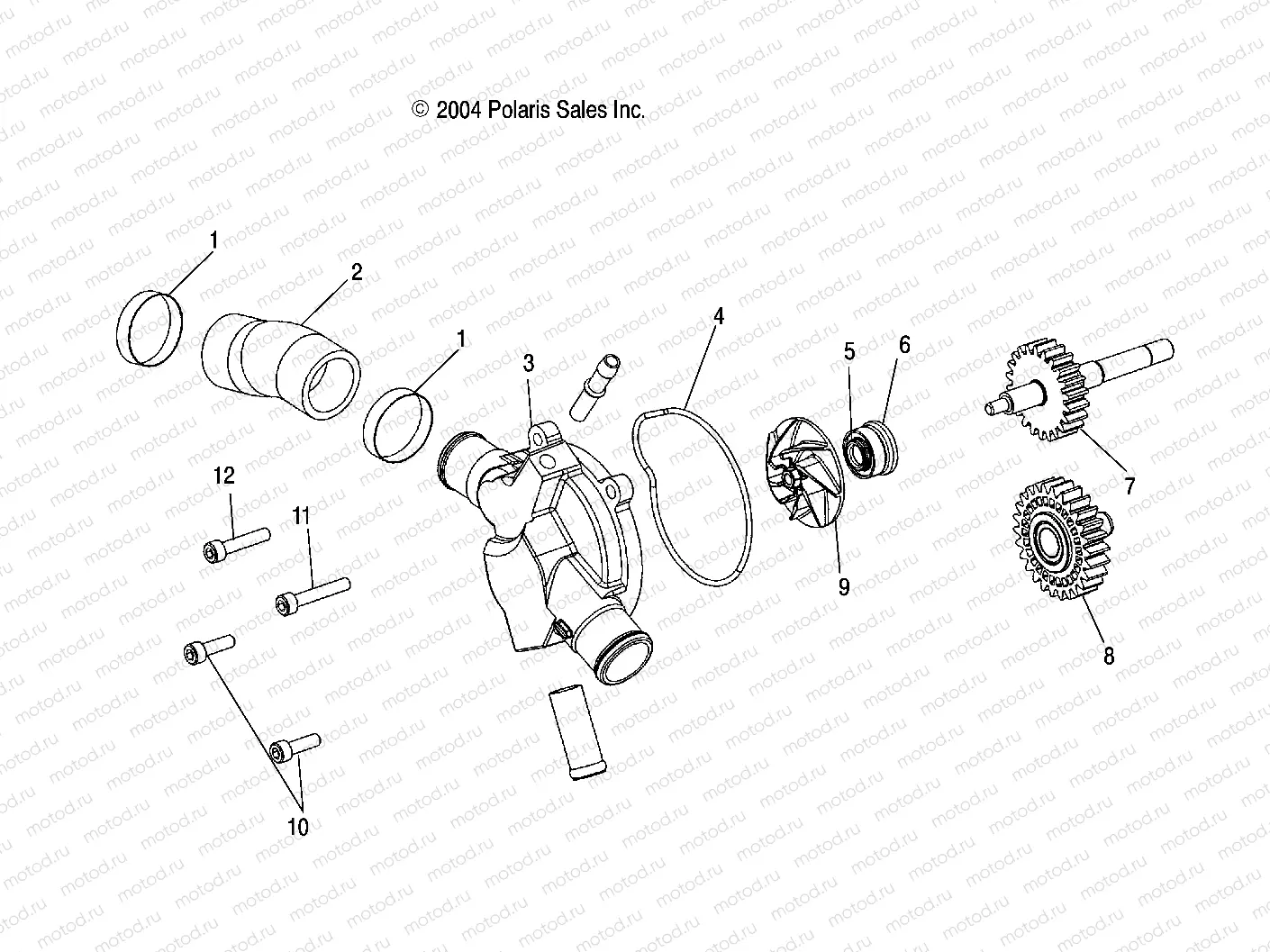 WATER PUMP - W045304CA/IA/CB/IB/CC/IC (4990559055B11) | WATER PUMP - W045304CA/IA/CB/IB/CC/IC (4990559055B11)