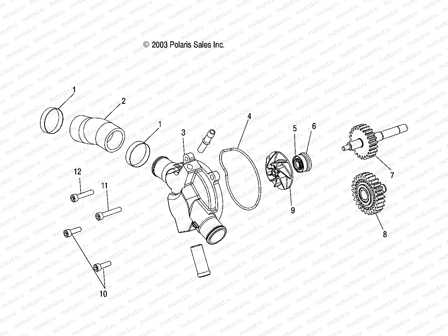 WATER PUMP - W045305CA/IA/CB/IB/IE/CC/IC/CD/ID/IF (4990579057B11) | WATER PUMP - W045305CA/IA/CB/IB/IE/CC/IC/CD/ID/IF (4990579057B11)