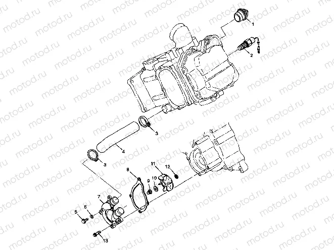 WATER PUMP - W98CH50A(C)(D)(E)(F) (4950135013e001) | WATER PUMP - W98CH50A(C)(D)(E)(F) (4950135013e001)