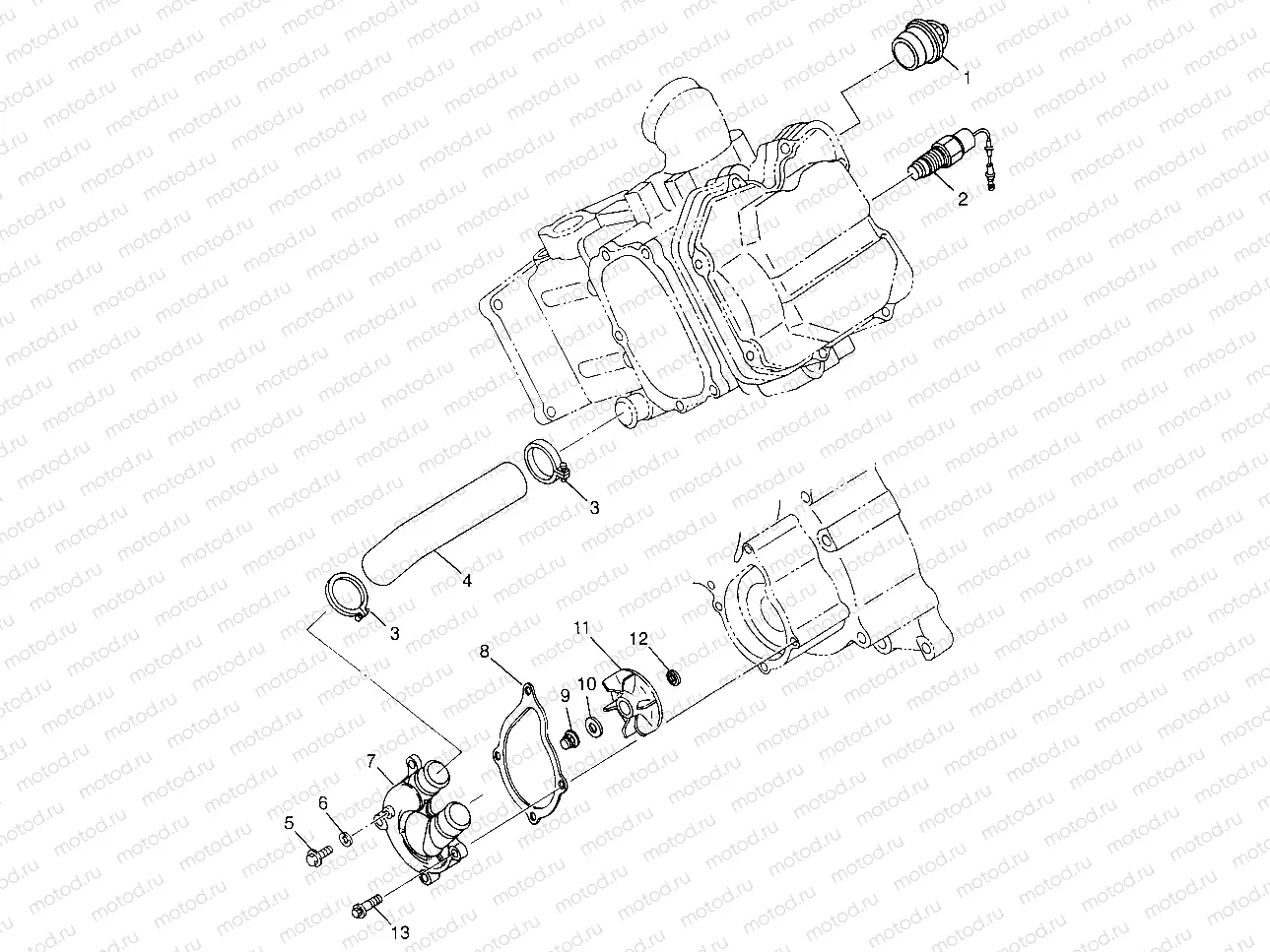 WATER PUMP  XPLORER 500 W97CD50A (4941354135D008) | WATER PUMP  XPLORER 500 W97CD50A (4941354135D008)