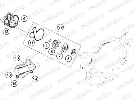 WATER PUMP|Engine|35